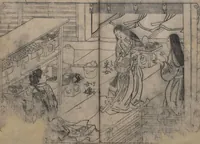 An illustration from One Hundred Women Classified According to Their Rank (Hyakunin joro shinasadame 百人女郎品定) : [volume 1] (1723)