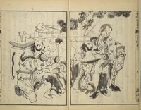 An illustration from Illustrated "Anthology of Tang-Dynasty Poems" in Five-Syllable Lines (Tōshisen ehon gogon ritsu hairitsu 画本唐詩選五言律排律) (1836)