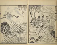 An illustration from Illustrated "Anthology of Tang-Dynasty Poems" in Five-Syllable Lines (Tōshisen ehon gogon ritsu hairitsu 画本唐詩選五言律排律) (1836)