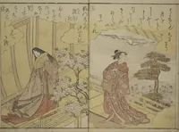 An illustration from Picture Book on the Music of the Pine Trees (Ehon matsu no shirabe) (1795)