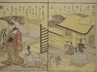 An illustration from Picture Book on the Music of the Pine Trees (Ehon matsu no shirabe) (1795)