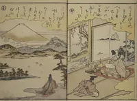 An illustration from Picture Book on the Music of the Pine Trees (Ehon matsu no shirabe) (1795)