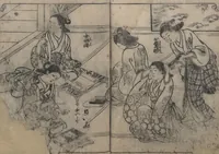 An illustration from One Hundred Women Classified According to Their Rank (Hyakunin joro shinasadame 百人女郎品定) : [volume 2] (1723)