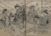 An illustration from One Hundred Women Classified According to Their Rank (Hyakunin joro shinasadame 百人女郎品定) : [volume 2] (1723)