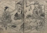 An illustration from One Hundred Women Classified According to Their Rank (Hyakunin joro shinasadame 百人女郎品定) : [volume 2] (1723)