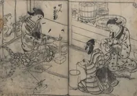 An illustration from One Hundred Women Classified According to Their Rank (Hyakunin joro shinasadame 百人女郎品定) : [volume 2] (1723)