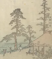 An illustration from Pictures of Famous Places along the Tōkaidō Road (Tōkaidō meisho zue 東海道名所図絵) (1849)