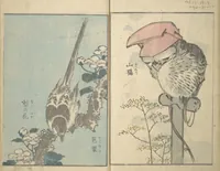 An illustration from Rough Sketches by Hokusai: Cursive Drawings Section (Hokusai Manga: Sōhitsu-no-bu 北斎漫画草筆之部) (1843)