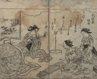 An illustration from Picture Book: Chrysanthemum (Ehon Chiyomigusa 絵本千代見草) : [volumes 2-3] (1755)