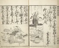 An illustration from A Picture Book on the Communication of Home Precepts part I (Ehon teikin ōrai shohen 絵本庭訓往来初編) (1828)