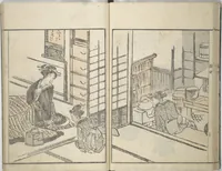 An illustration from Sketchbook of One Hundred Women (Manga hyakujo) (1814)