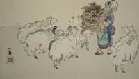 Picture 6 of 6 from Seihō Album of the Twelve Signs of the Zodiac (Seihō jūnishi jō) (1905), leaf 10