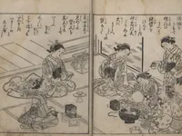 An illustration from True Reflections on the Life and Manners of a Woman (Ehon Masukagami 絵本十寸鏡) : [volumes 1-3] (1748)