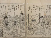 An illustration from True Reflections on the Life and Manners of a Woman (Ehon Masukagami 絵本十寸鏡) : [volumes 1-3] (1748)