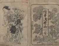 An illustration from Picture Book: Mount Asaka (Ehon Asakayama 絵本浅香山) (1739)