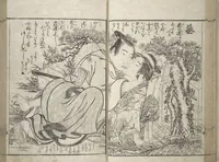 An illustration from Erotica; Compendium Guide to the Brothels of Osaka (Keiryaku ōzassho gyokumon taisei) (1770)