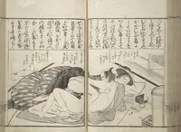 An illustration from Erotica; Compendium Guide to the Brothels of Osaka (Keiryaku ōzassho gyokumon taisei) (1770)