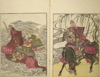 An illustration from Picture Book of the Warriors' Sandals (Ehon musha waraji) (1787)