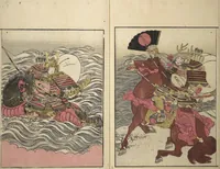 An illustration from Picture Book of the Warriors' Sandals (Ehon musha waraji) (1787)