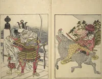 An illustration from Picture Book of the Warriors' Sandals (Ehon musha waraji) (1787)