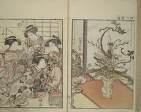 An illustration from Mirror of Yoshiwara Beauties (Seirō bijin awase sugata kagami) (1776)