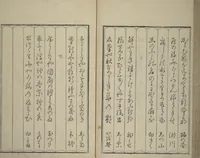 An illustration from Mirror of Yoshiwara Beauties (Seirō bijin awase sugata kagami) (1776)