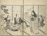 An illustration from Actors [Out of Costume] Like Mount Fuji [Without Snow] in Summer (Yakusha natsu no Fuji), by Ichiba Tsūshō (1830)