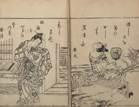 An illustration from Picture Book: Flowers Yet to be Picked (Ehon Suetsumuhana? 絵本末摘花?) : [volume 1] (1756)