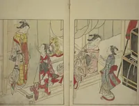 An illustration from Picture Book of the Evergreens (Ehon tokiwagusa) (1731)