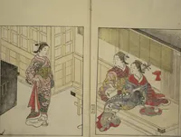 An illustration from Picture Book of the Evergreens (Ehon tokiwagusa) (1731)