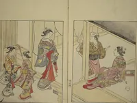 An illustration from Picture Book of the Evergreens (Ehon tokiwagusa) (1731)