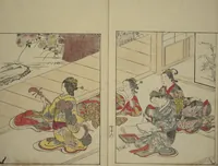 An illustration from Picture Book of the Evergreens (Ehon tokiwagusa) (1731)