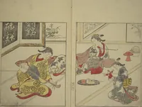 An illustration from Picture Book of the Evergreens (Ehon tokiwagusa) (1731)