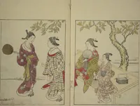 An illustration from Picture Book of the Evergreens (Ehon tokiwagusa) (1731)