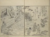 An illustration from Picture Book of Snow, Moon, and Flowers (Ehon setsugekka) (1768)