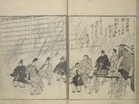 An illustration from Picture Book of Snow, Moon, and Flowers (Ehon setsugekka) (1768)