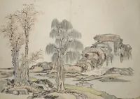 An illustration from Taigadō (Taiga Hall at Sōrinji Temple) Picture Album (Taigadō gafu) (1803)