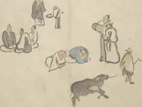 An illustration from Taigadō (Taiga Hall at Sōrinji Temple) Picture Album (Taigadō gafu) (1803)