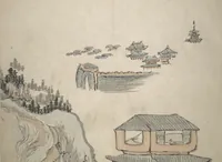 An illustration from Taigadō (Taiga Hall at Sōrinji Temple) Picture Album (Taigadō gafu) (1803)