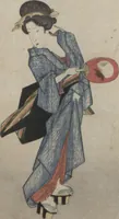 An illustration from Book of Humorous Poems "Hundred Thousand Birds" (Kyōka momochidori 狂歌百千鳥) (1830)