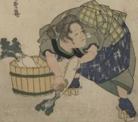 Picture 35 of 35 from Book of Humorous Poems "Hundred Thousand Birds" (Kyōka momochidori 狂歌百千鳥) (1830), leaf 34