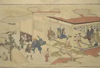 Picture 2 of 5 from The Young God Ebisu (Waka ebisu) (1789), leaf 4