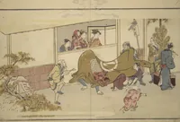 Picture 3 of 5 from The Young God Ebisu (Waka ebisu) (1789), leaf 5