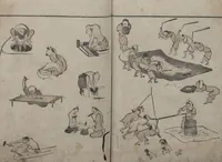 An illustration from Abbreviated Drawing Styles (Ryakuga shiki 略画式 (人物) (Figures) (1795)