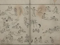 An illustration from Abbreviated Drawing Styles (Ryakuga shiki 略画式 (人物) (Figures) (1795)
