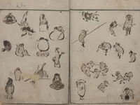 An illustration from Abbreviated Drawing Styles (Ryakuga shiki 略画式 (人物) (Figures) (1795)