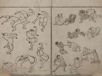 Picture 3 of 30 from Abbreviated Drawing Styles (Ryakuga shiki 略画式 (人物) (Figures) (1795), leaf 5
