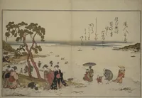 An illustration from Gifts of the Ebb Tide (The Shell Book) (Shiohi no tsuto) (1789)