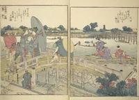 An illustration from Panoramic Views of Both Banks of the Sumida River at a Glance (Ehon Sumidagawa ryōgan ichiran) : [volume 1] (1801)