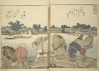 An illustration from Panoramic Views of Both Banks of the Sumida River at a Glance (Ehon Sumidagawa ryōgan ichiran) : [volume 2] (1801)